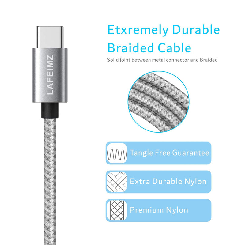 [Australia - AusPower] - USB Type C Cable,USB A to USB C 3A Fast Charging（2-Pack 3.3ft,6.6ft） Premium Nylon Braided Charger Cord for Samsung Galaxy S20 S10 S9 S8 Plus，Note 20 10 9 8,Moto G8 G7 G6 G5 and More 3.3FT+6.6FT(2Pack) 