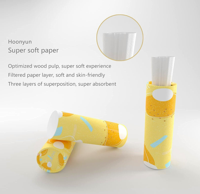 [Australia - AusPower] - Car Tissue (4 Cans/200 Tissue/3-Ply),High End Super Soft Paper Ttowels, Disposable Face Towel, Perfect For Car Cup Holder, Canned Tissue, Durable, Soft And Comfortable,By Hoonyun 