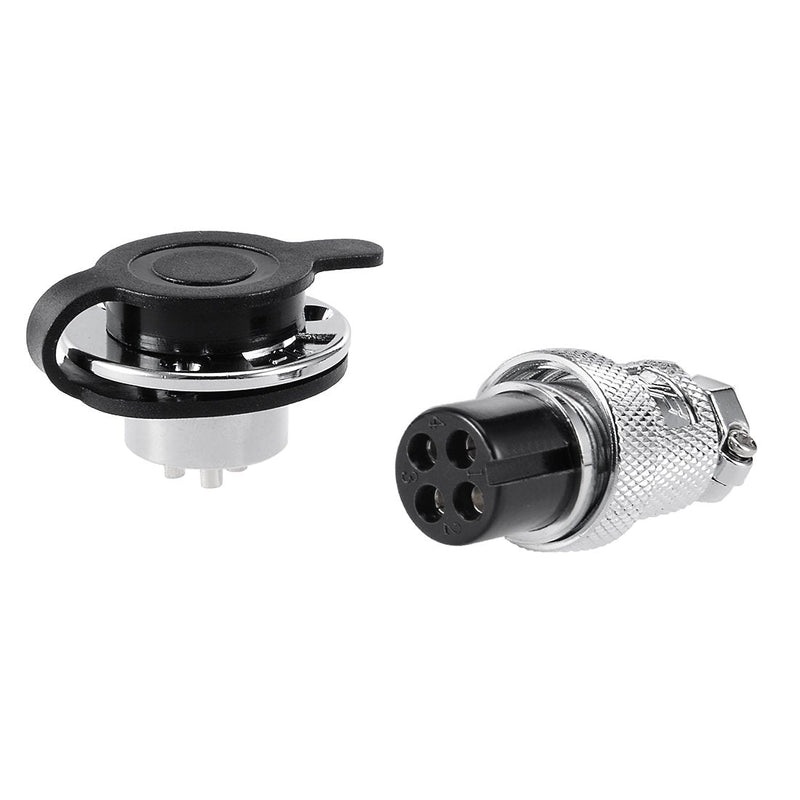 [Australia - AusPower] - uxcell Aviation Connector, 20mm 4P 20A 250V M20-4 Waterproof Female/Male Wire Panel Power Chassis Metal Fittings Connector Aviation Silver Tone 
