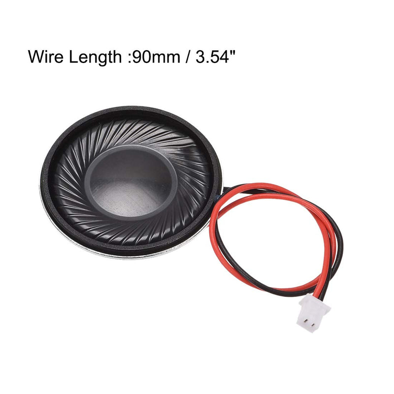 [Australia - AusPower] - uxcell 1W 8 Ohm DIY Magnetic Speaker 28mm Round Shape Replacement Loudspeaker with PH2.0/1.25mm-2P Terminal Line for Electronic 4pcs 