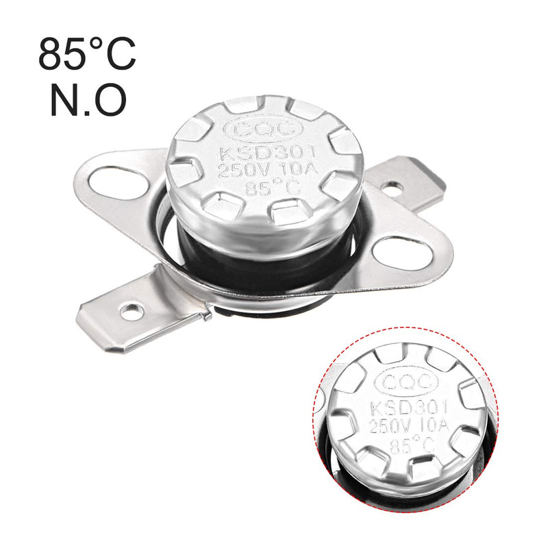[Australia - AusPower] - uxcell KSD301 Thermostat 85°C/185°F 10A Normally Open N.O Adjust Snap Disc Temperature Switch 2pcs 