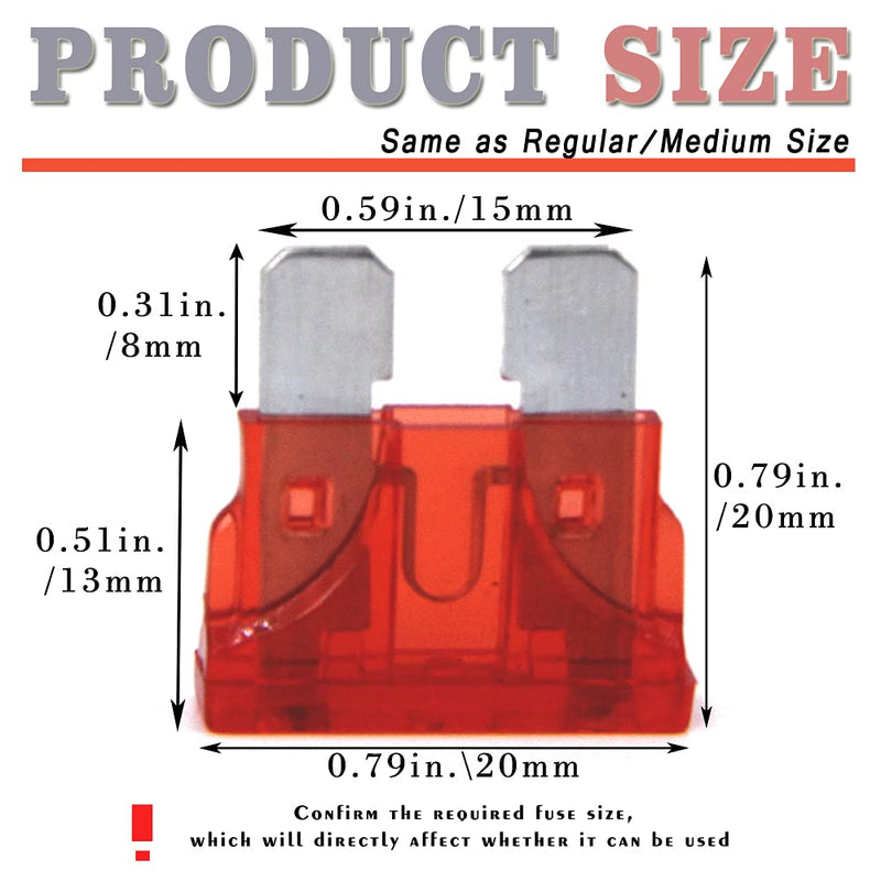 [Australia - AusPower] - 10 Amp Standard Blade Fuse, 5Amp Automotive Fuse for Car Truck (Standard, 10A, 55, 32V) 