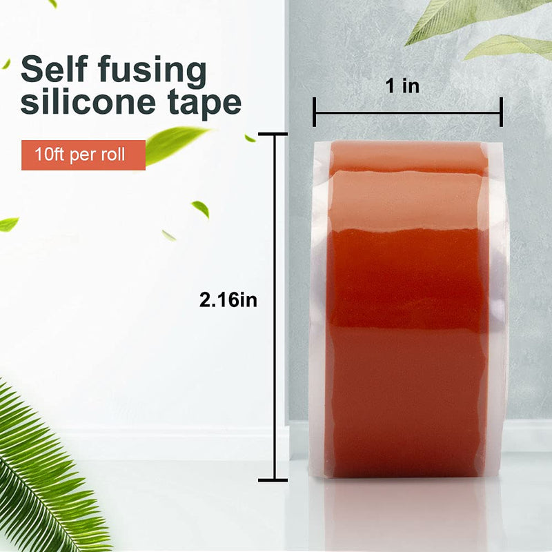 [Australia - AusPower] - Self Fusing Silicone Tape - 1Inx10ft Waterproof Wrap Rust Oleum Leakseal Stretch and Seal Rescue Self Fusing Silicone Rubber Electrical Tape for Hose Emergency Pipe Repair, Plumbing Bonding 