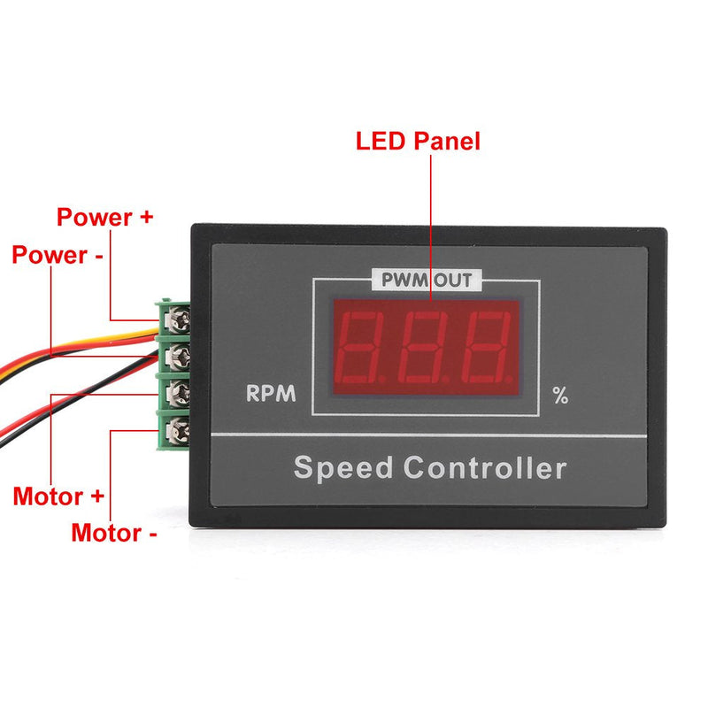 [Australia - AusPower] - Acogedor PWM DC Motor Speed Controller, DC 6-60V 12V 24V 36V 48V 30A PWM DC Motor Speed Controller with Start Stop Switch 