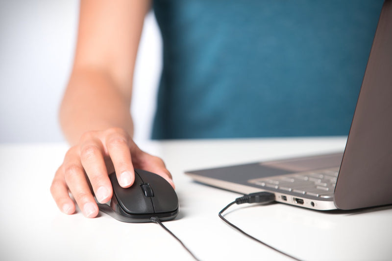 [Australia - AusPower] - Kensington Silent Mouse-for-Life Wired USB Mouse - Black (K72110US) 