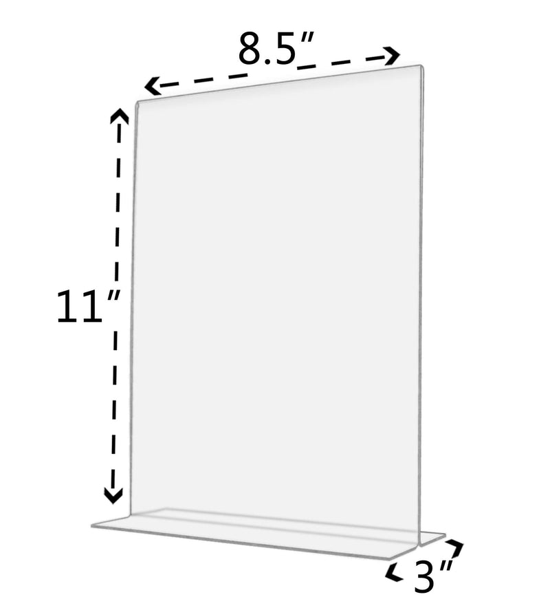 [Australia - AusPower] - deflecto 69201 Classic Image Stand Up Double Sided Sign Holder Plastic 8 1/2 wide x11 high Insert Clear 8 1/2" x 11" Lot of 1 