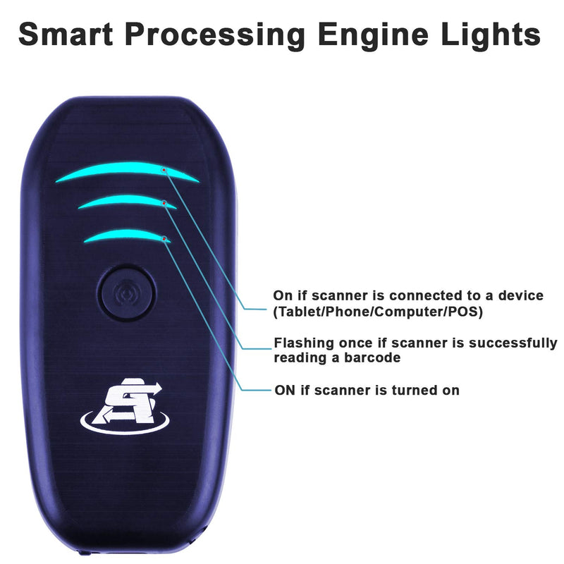 [Australia - AusPower] - ScanAvenger 1D Wireless Bluetooth Mini-Barcode Scanner: 3-in-1 Hand Held-Automatic, Vibration, Handheld, Portable, USB Bar Code EAN-UPC Reader -Cordless, Rechargeable Scan Gun for Inventory Management 