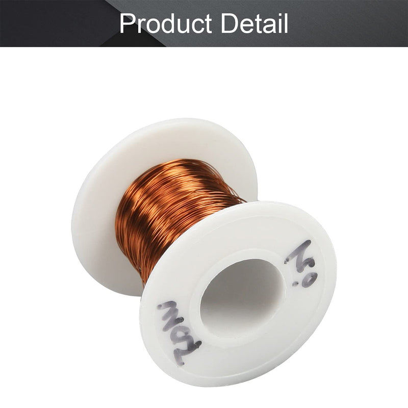 [Australia - AusPower] - Fielect 0.21mm Inner Dia Magnet Wire Enameled Copper Wire Winding Coil 164Ft Length QZ-2-130 Model Widely Used for A Variety of Motors 