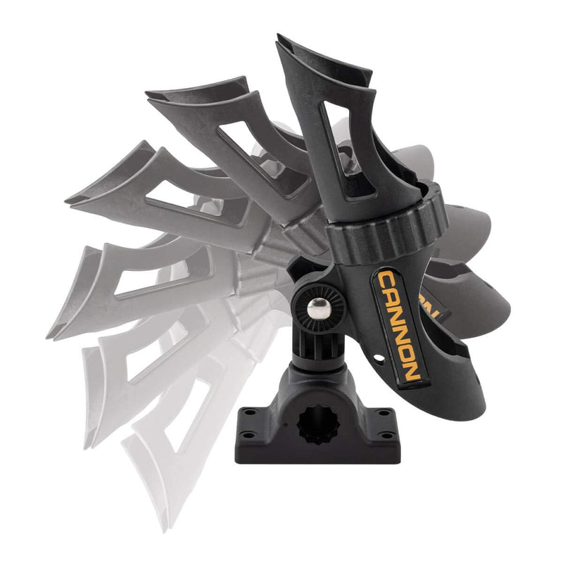 [Australia - AusPower] - Cannon 2450169-1 Three-Position Adjustable Track Mounted Rod Holder, Black Composite 