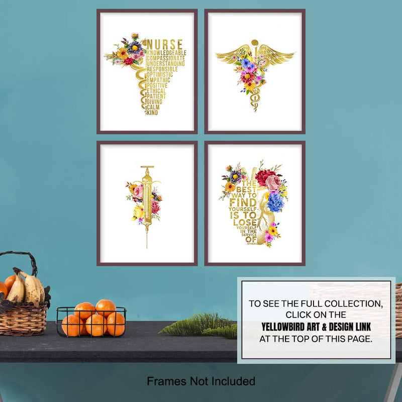 [Australia - AusPower] - Nurse Appreciation Wall Art Poster Set - Gift for Registered Nurse Practitioner, RN, LPN, RNA, Nursing Student Graduation - Home, Hospital, Clinic or Medical Office Decor, Decoration - 8x10 Unframed 