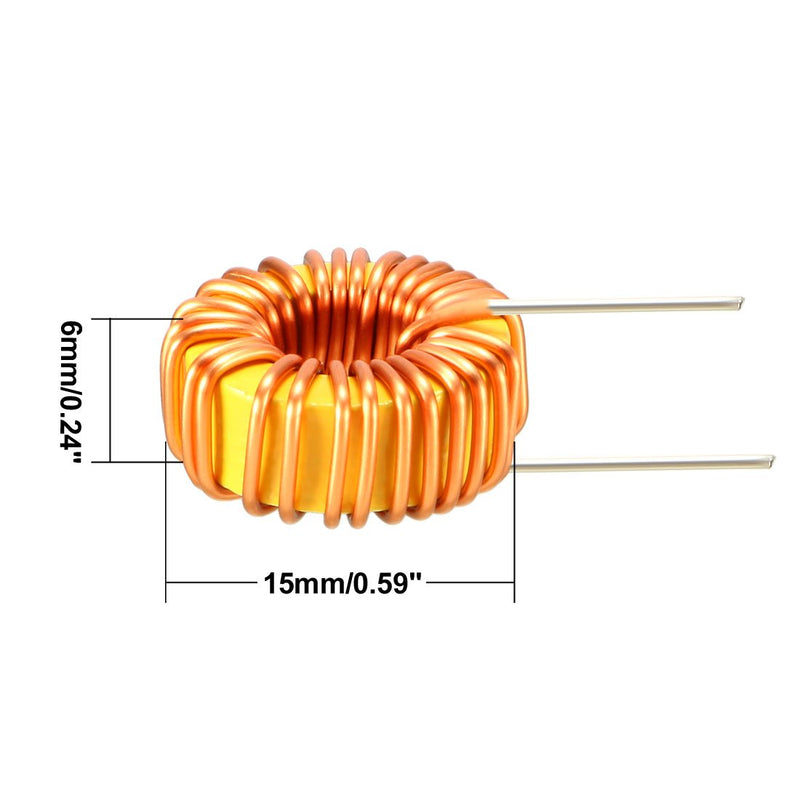 [Australia - AusPower] - uxcell 10Pcs Vertical Toroid Magnetic Inductor Monolayer Wire Wind Wound 33uH 5A Inductance Coil 