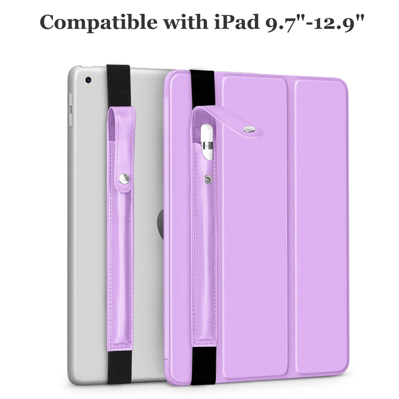 [Australia - AusPower] - DTTO Pencil Case for Apple Pencil 1st/2nd Generation, PU Leather Pencil Sleeve Pouch with Detachable Elastic Band for iPad 9.7"/ 10.2"/ 10.5"/ 10.9"/ 11"/ 12.9" Case, Purple 