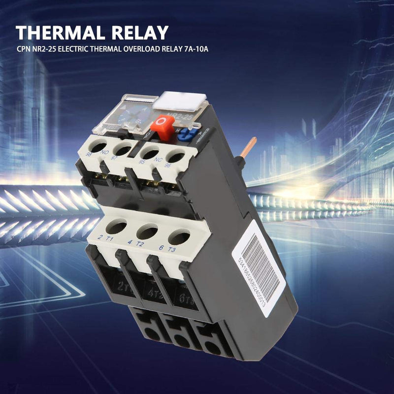 [Australia - AusPower] - Thermal Overload Relay, CPN BR2-25 7A-10A Electric Thermal Overload Relay 7A-10A Electric Adjustable Motor Protection Thermal Overload Relay 