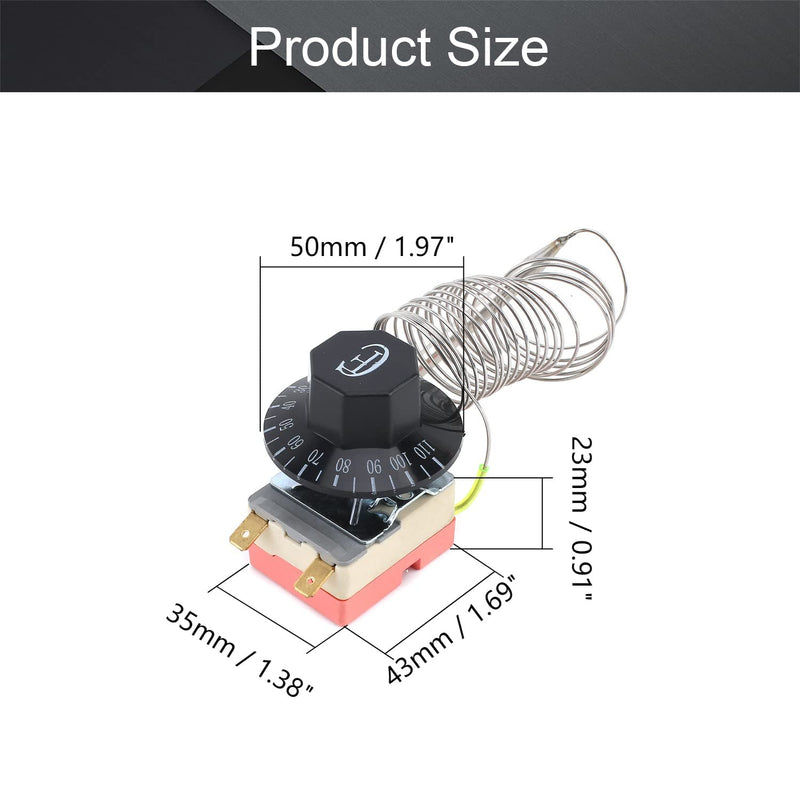 [Australia - AusPower] - Fielect 1Pcs AC 250 16A 30℃-110o℃ Temperature Control Switch 2 Pin Liquid Expansion Temperature Control Switch, 2m Length 2F 2M 30℃-110℃ 