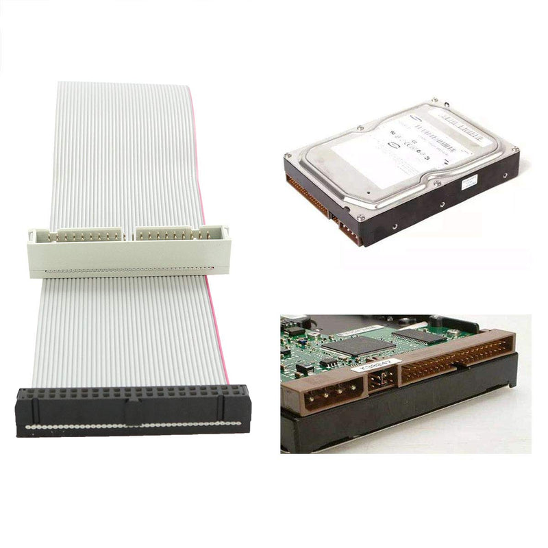 [Australia - AusPower] - ZRM&E 30cm IDE Female to Male Hard Disk Cable 40 Pins IDE Extension Flexible Flat Cable for 3.5 Inch IDE Interface Hard Drive, 5.25 Inch IDE CD and DVD Compatible 