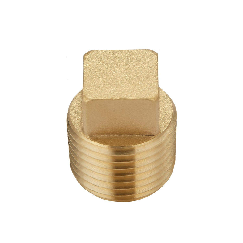 [Australia - AusPower] - Litorange 4 PCS 1/2 Inch NPT Male Plug Fittings, Brass Cored Plug with Square Head for Boat, Gas,Drain plug etc 4PCS 1/2" NPT Head Plug 