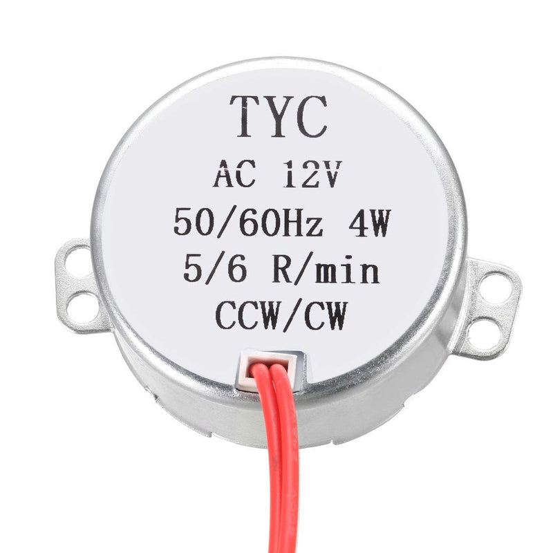 [Australia - AusPower] - uxcell Metal Gear Synchronous Synchron Motor AC 12V 5-6RPM 50-60Hz CCW/CW 4W for Microwave Oven 