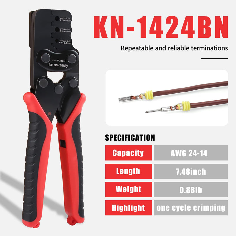 Knoweasy Weather Pack Crimp Tool and Molex Crimper Compatible with ...