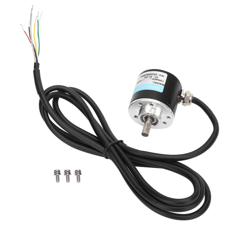 [Australia - AusPower] - DC5-24V Incremental Optical Rotary Encoder Solid Shaft ABZ 3?Phase Motion Controls Component 30KHZ 1000B/1024B (1024Z) 1024Z 