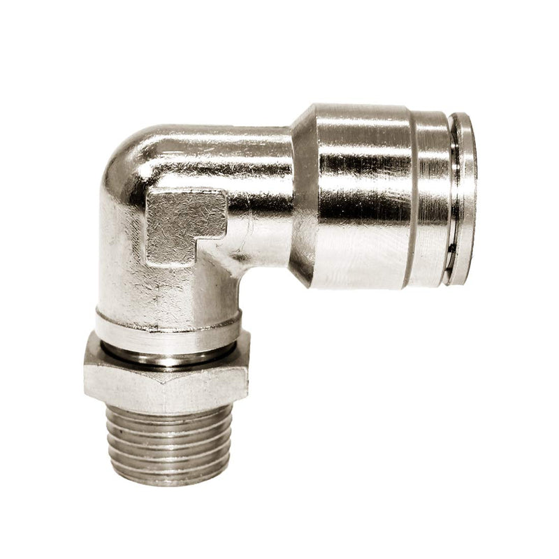 [Australia - AusPower] - Beduan Brass BPL Push to Connect Air Fittings Elbow 3/8" Tube OD x 1/4" NPT Male 90° Degree Adapter (Pack of 5) 3/8"Tube OD-1/4"NPT 