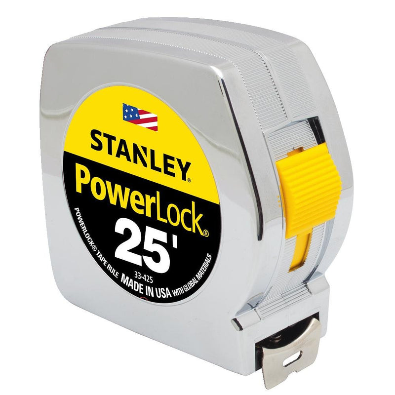 [Australia - AusPower] - STANLEY Tape Measure, Chrome, 25-Foot (33-425) 