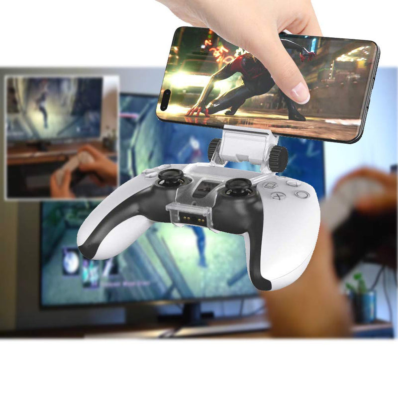 [Australia - AusPower] - PS5 Controller Phone Clip Mount Holder, Android/iOS Mobile Phone Holder Smartphone Clamp Game Controller Mount for Playstation 5 Wireless Controller 