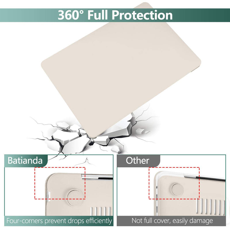 [Australia - AusPower] - Batianda for MacBook Pro 13 inch Case 2020 Release A2338 A2289 A2251, Plastic Rubberized Matte Hard Shell Case Cover with Keyboard Cover for Newest MacBook Pro 13'' Touch Bar Fits Touch ID, Rock ash 