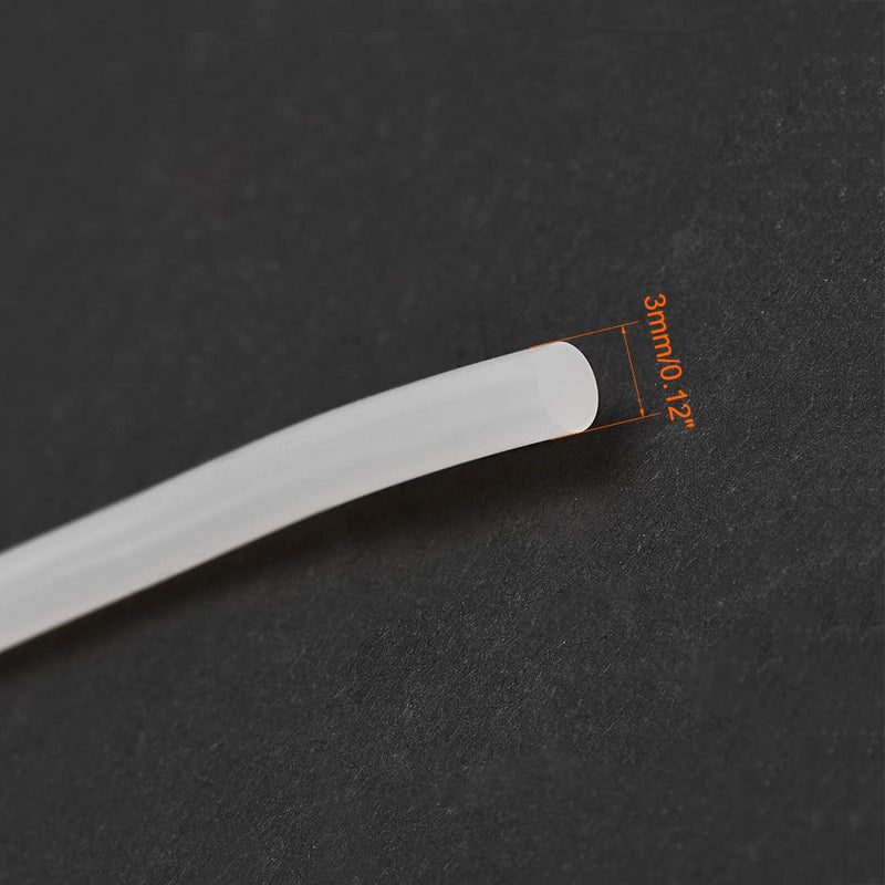 [Australia - AusPower] - uxcell 1/8"(3mm) Soft Silicone Bending Insert Tube for Rigid Tubing 3.3ft Clear 3pcs 
