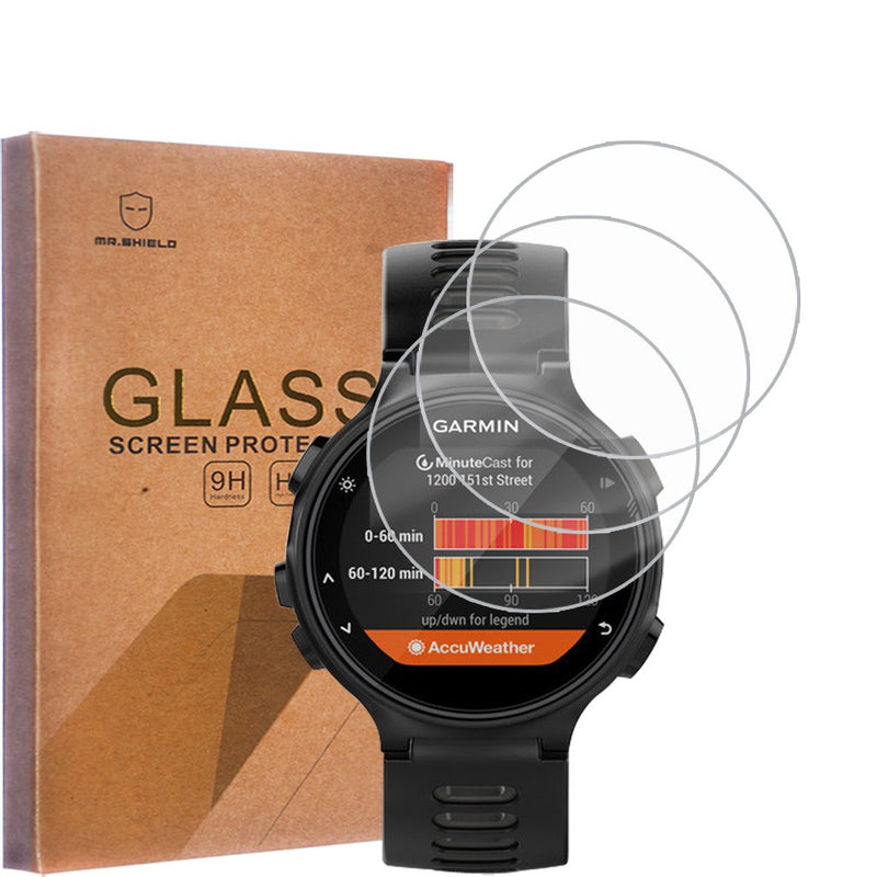 [Australia - AusPower] - Mr.Shield Designed For Garmin Forerunner 735 XT /  735XT Smart Watch Tempered Glass - Screen Protector - 0.3mm Ultra Thin 9H Hardness 2.5D Round Edge - 3-PACK 