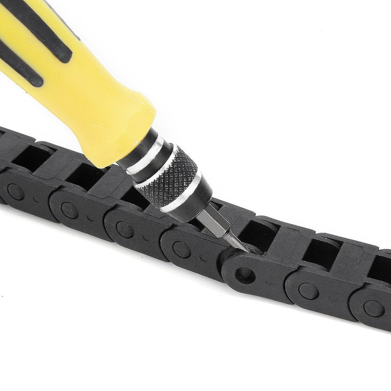 [Australia - AusPower] - uxcell R15 7mm x 7mm Internal Size Black Plastic Cable Wire Carrier Drag Chain 1M Length for CNC 