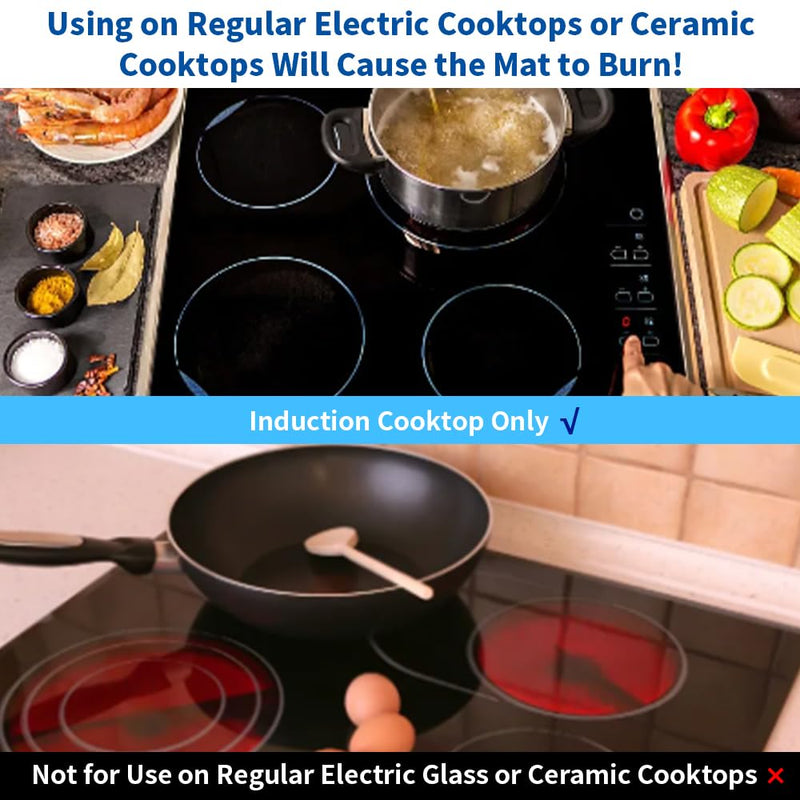 [Australia - AusPower] - Induction Cooktop Protector, 20.5x30.7 In Electric Stove Burner Covers, Induction Cooktop Mat for Electric Stove Top, Antiscratch and Antistrike Cooktop Protector Mat 