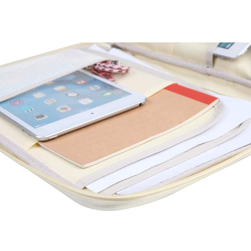 [Australia - AusPower] - JAKAGO Travel Portfolio Organizer Waterproof A4 Document Bag Multifunctional Travel Note Pouch Zippered Carrying Case for Notebook, Ipad, Journals, Sketch Books (Flamingo) Flamingo 