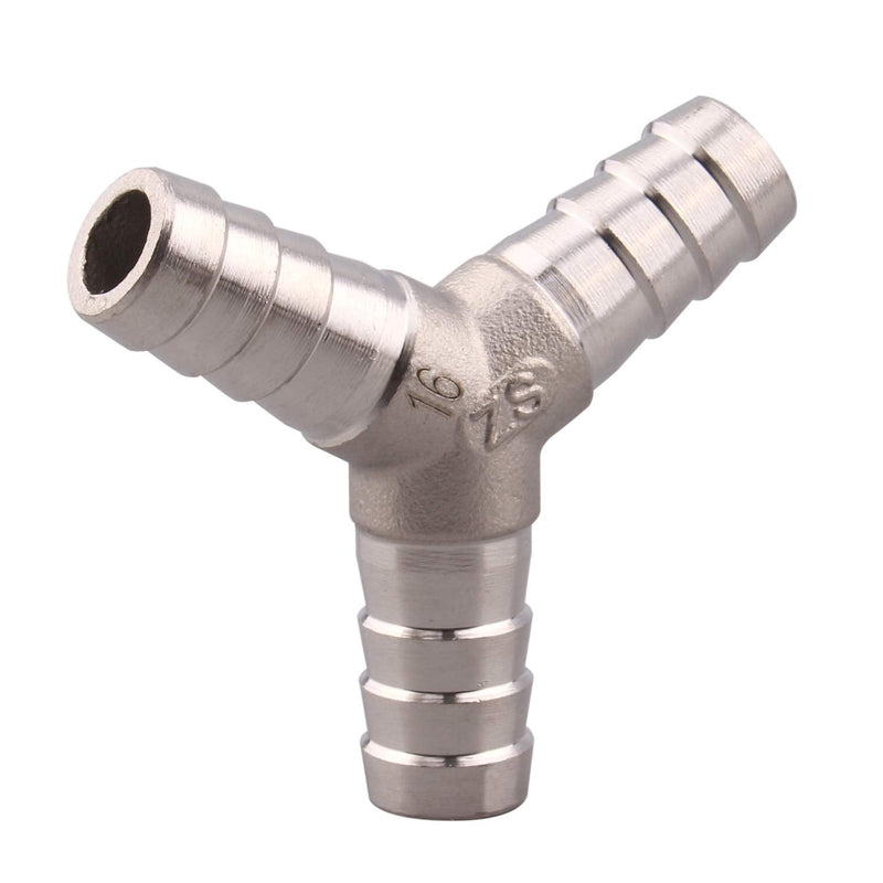 [Australia - AusPower] - DERPIPE Stainless Steel 5/8" Hose Barb, 3 Way Y Shape Wye Union Barbed Splitter Fitting 5/8" 