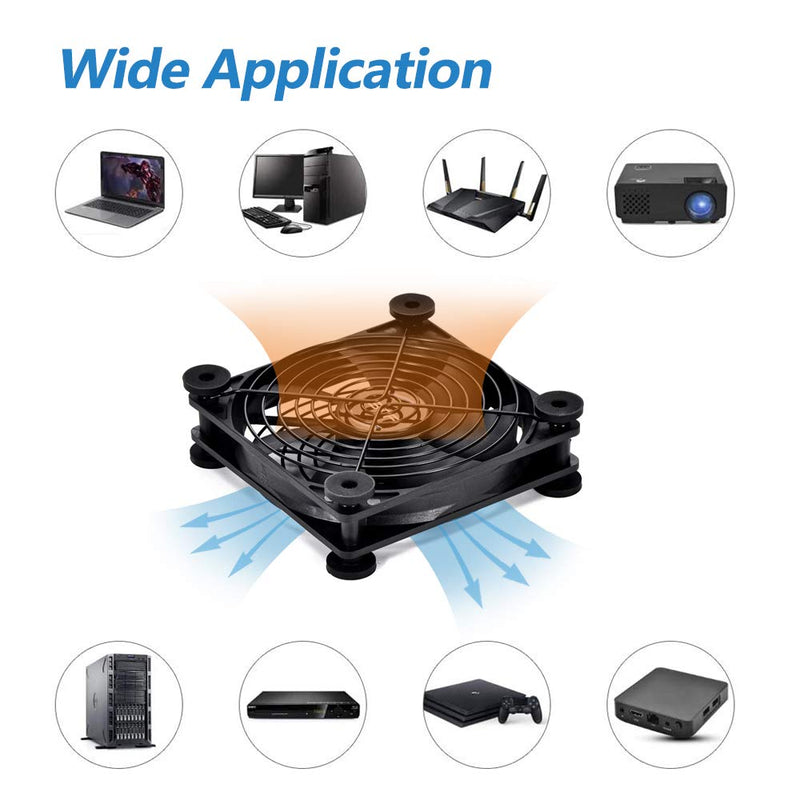 [Australia - AusPower] - SCCCF Quiet 120mm USB Fan, 5V USB Portable Cooling Fan for Flat Panel TV Receiver Router DVR Playstation Xbox Computer Cabinet Cooler 
