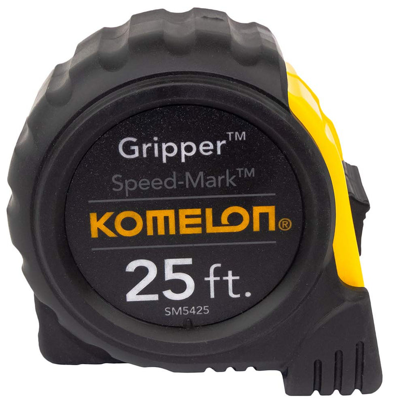 [Australia - AusPower] - Komelon SM5425 Speed Mark Gripper Acrylic Coated Steel Blade Measuring Tape, 1-Inch X 25Ft , White 