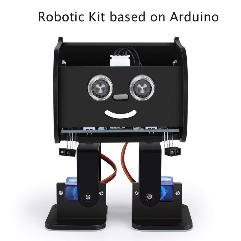 [Australia - AusPower] - ELEGOO Penguin Bot Biped Robot Kit Compatible with Arduino Project with Assembling Tutorial,STEM Kit for Hobbyists, STEM Toys for Kids and Adults, Black Version 