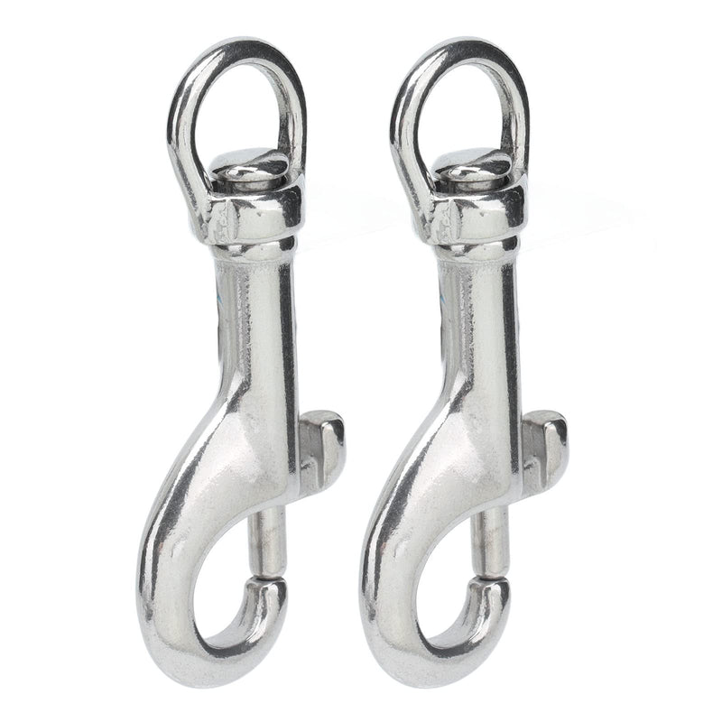 [Australia - AusPower] - Single Ended Bolts Hook, 2Pcs Swivel Eye Bolt Snap Hook, Single Ended Snap Clips Marine Grade 316 Stainless Steel Clips for Diving, Bolt Snaps 
