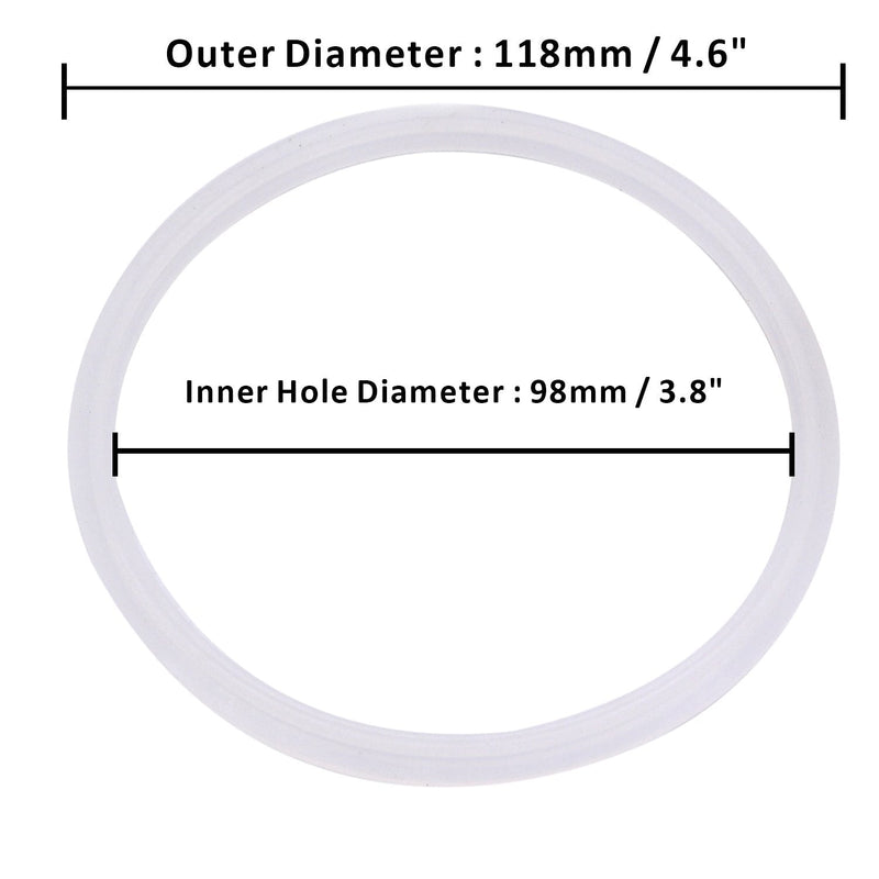 [Australia - AusPower] - DERNORD Silicone Gasket Tri-clover (Tri-clamp) O-Ring - 4 Inch ( Pack of 10 ) 