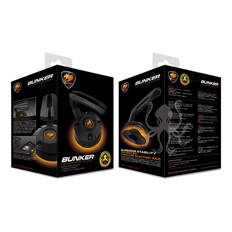 [Australia - AusPower] - Cougar gaming CGR-XXNB-MB1 Cougar Bunker Gaming Mouse Bungee, Black with an Orange Cougar Symbol 