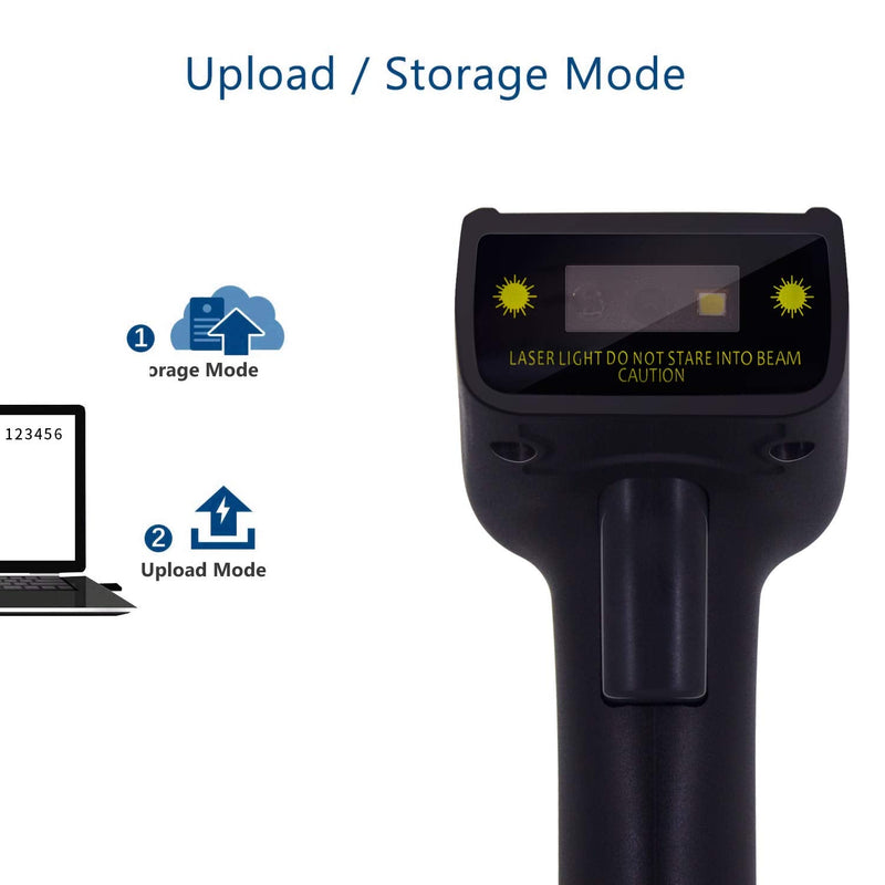 [Australia - AusPower] - 2D Wireless Barcode Scanner,Symcode QR PDF417 Bar Code Reader Long Transfer Distance Computer Cell Phone Screen Scan 