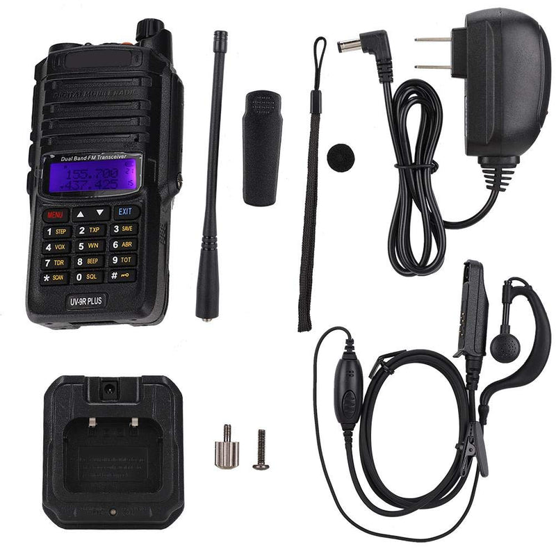 [Australia - AusPower] - Walkie Talkies for Adults, UV-9R Plus Dual Band Two-Way Radio, Long Range Hands Free Rechargeable Walkie Talkies, 128 Channels, IP67 Waterproof, Survival Hunting Gear and Equipment for Camping Hiking 