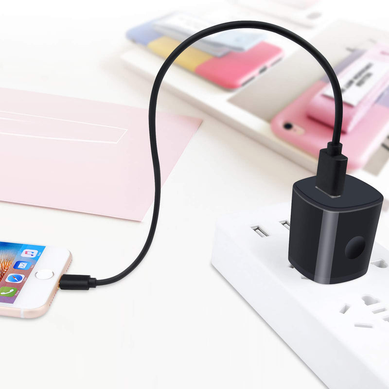 [Australia - AusPower] - USB Wall Plug,3Pack Power Adapter USB Charging Block Cube Plug Box Compatible with iPhone 11 XR XS X,Samsung Galaxy S22 S21 Ultra 5G S20 S10 S9 Note20/10 A51 A71 A11 A01 A21 A20 A50 A70,LG,Moto,Pixel Black 