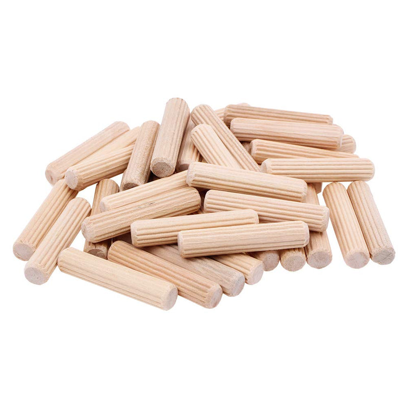[Australia - AusPower] - 100 Pack 5/16" x 1-1/2" Wood Dowel Pins Straight Grooved Pins for Furniture Door and Dowel jig (5/16 in) 5/16 in 
