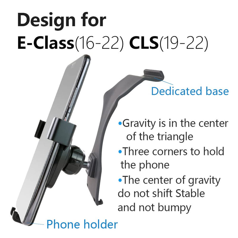 [Australia - AusPower] - LUNQIN Car Phone Holder for 2016-2022 Mercedes Benz E Class E300 E200 E260 E220d 2018-2022 CLS Class CLS350 CLS450 Auto Accessories Navigation Bracket Interior Decoration Mobile Cell Phone Mount 
