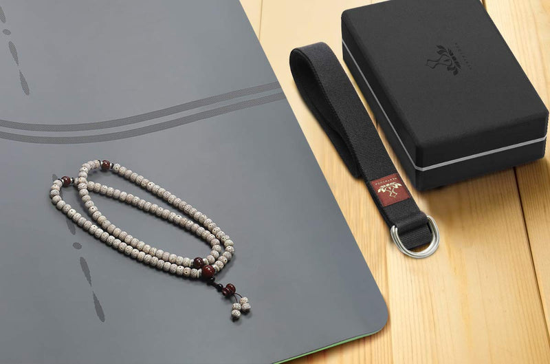 [Australia - AusPower] - Heathyoga Yoga Blocks 2 Pack with Strap, High Density EVA Foam Yoga Block and Yoga Strap Set to Support and Improve Poses and Flexibility 