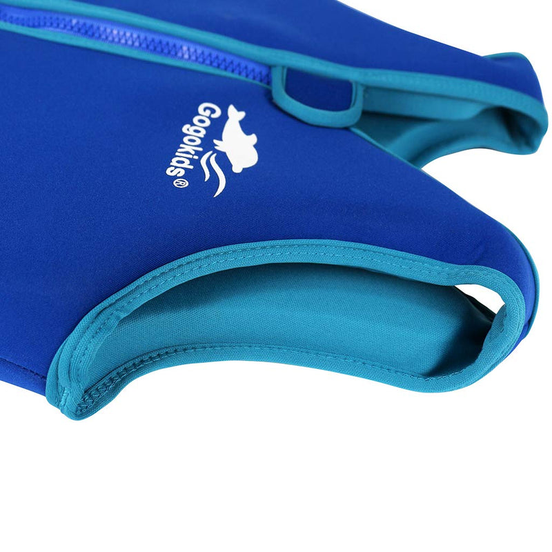 [Australia - AusPower] - Vine Swim Vest Learn-to-Swim Floatation Jackets Training Vest for Kids (2-4 Years) 2-4 Years (Pack of 1) Blue 