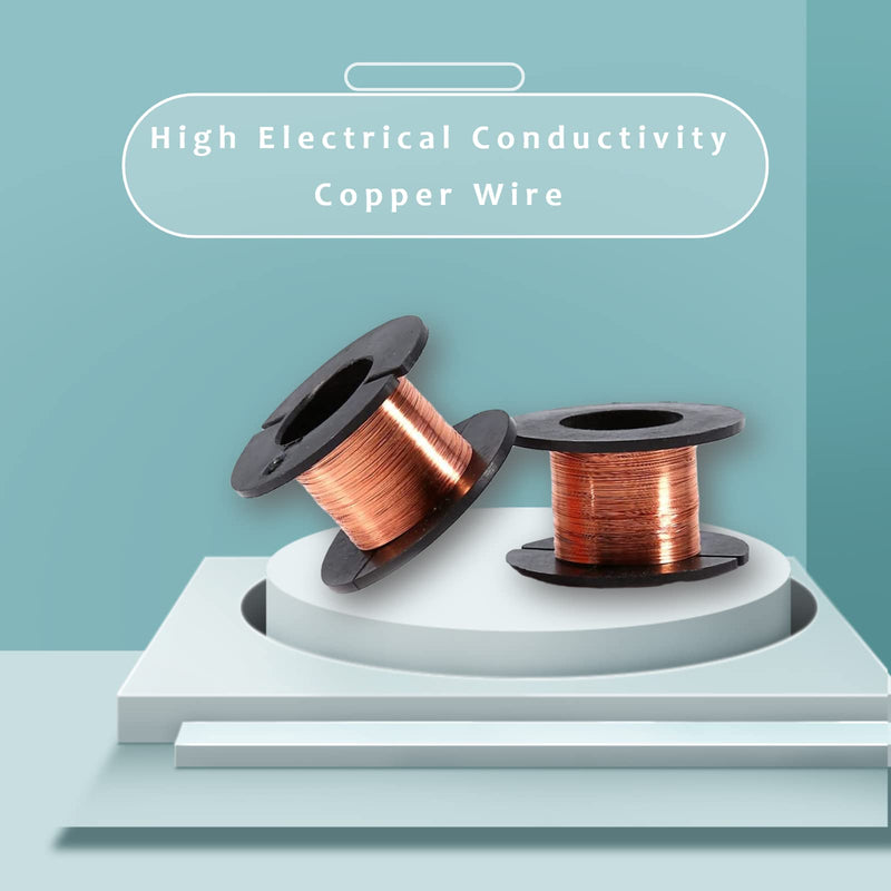[Australia - AusPower] - 5PCS Enameled Jumper Wire 0.1mm Enameled Wire Copper Winding Wire Enamelled Repair Wire 15m,for Transformers, Inductors, Motors, Speakers, Hard Drive Head Actuators, Electromagnets 