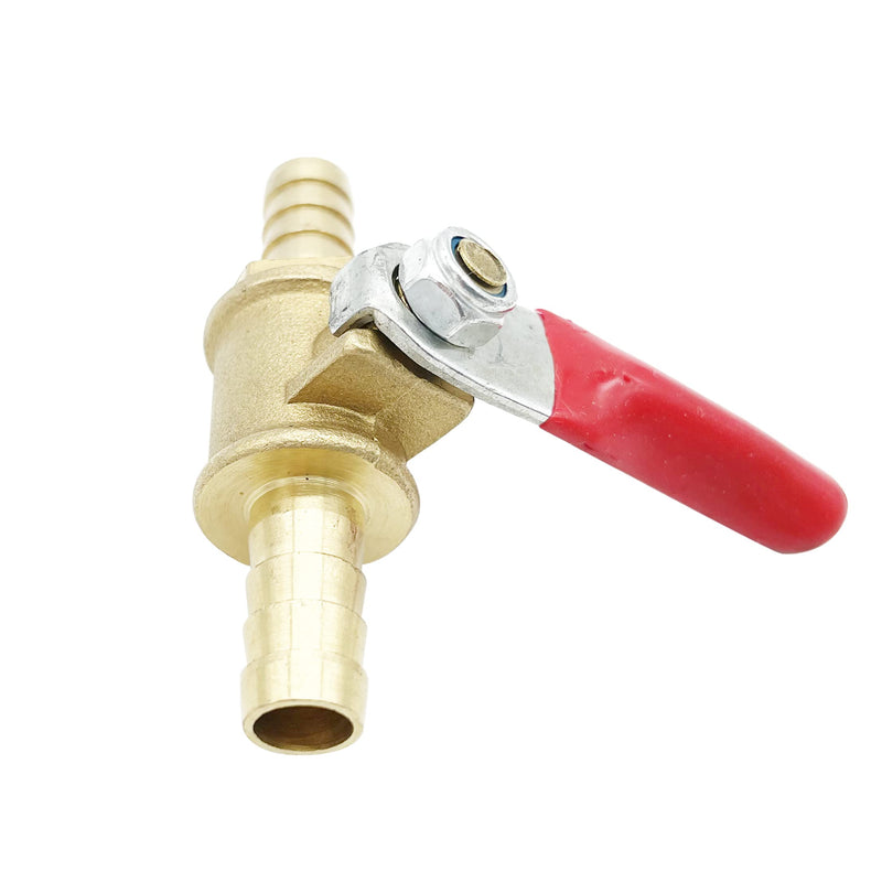 [Australia - AusPower] - Metaland Brass 3/8" Barb Valve 2 Way Shut-Off Valve for Water Fuel Air 10mm Pex Tubing (Pack of 2) 