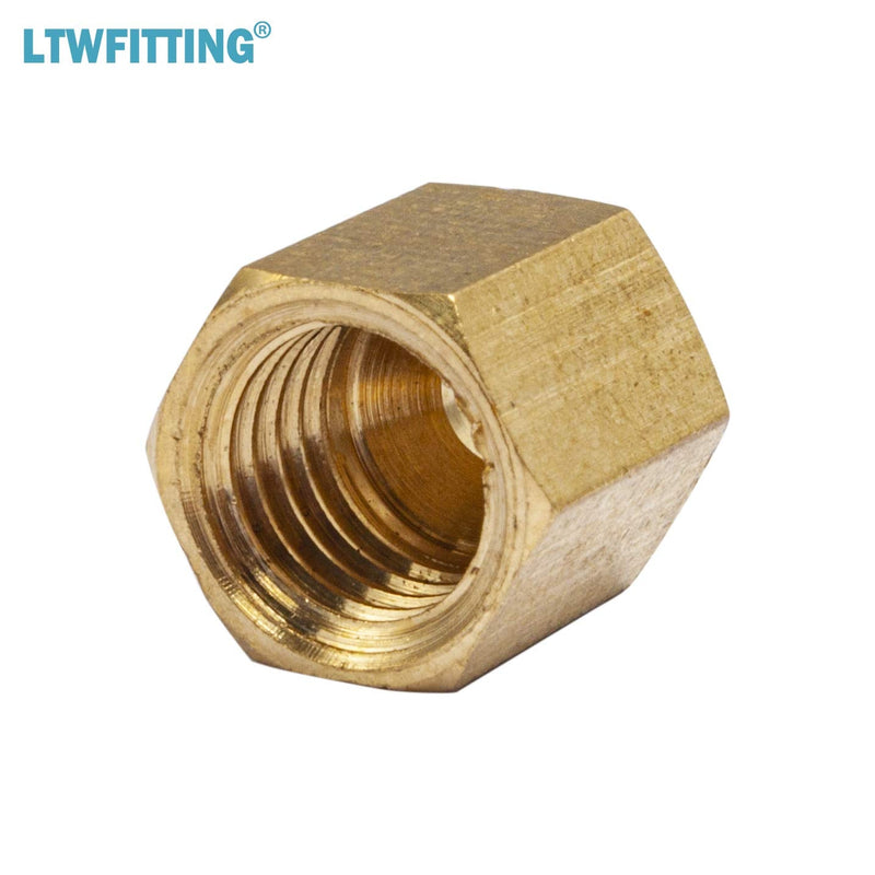 [Australia - AusPower] - LTWFITTING 1/8-Inch Brass Compression Sleeves Ferrule with 1/8-Inch Compression Nut, Brass Compression Fitting(Pack of 75) 