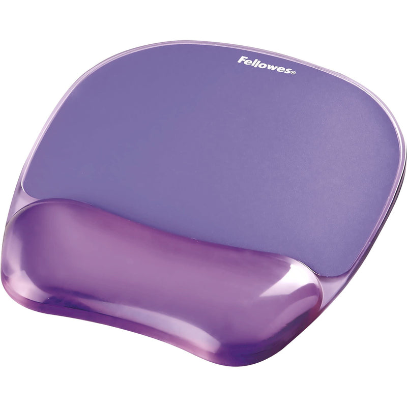 [Australia - AusPower] - Fellowes Gel Crystal Transparent Mousepad and Wrist Rest - Purple, 9.05" x 7.95" 